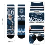 Dallas Mavericks Socks Customized Snowy Scene Blue White Best Selling