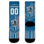Dallas Mavericks Socks Customized Star Stripes Blue White Best Selling