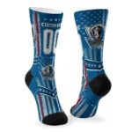 Dallas Mavericks Socks Customized Star Stripes Blue White Best Selling