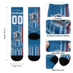 Dallas Mavericks Socks Customized Star Stripes Blue White Best Selling