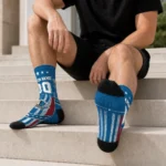 Dallas Mavericks Socks Customized Star Stripes Blue White Best Selling