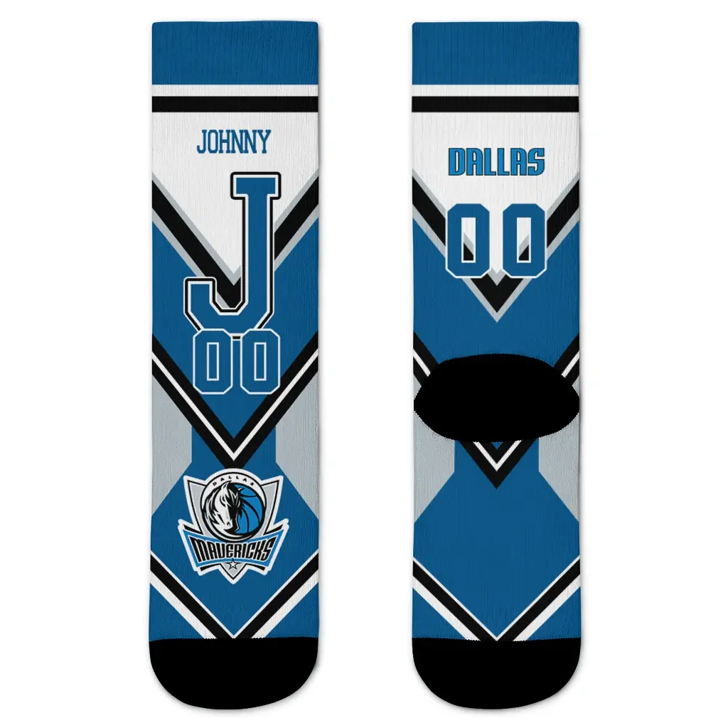 Dallas Mavericks Socks Personalized Arrow Blocks Blue Best Selling Dallas Mavericks Socks Personalized Arrow Blocks Blue Best Selling