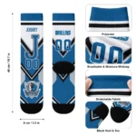 Dallas Mavericks Socks Personalized Arrow Blocks Blue Best Selling