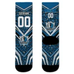 Dallas Mavericks Socks Personalized Leopard Print Blue Black Best Selling