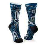 Dallas Mavericks Socks Personalized Leopard Print Blue Black Best Selling