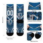 Dallas Mavericks Socks Personalized Leopard Print Blue Black Best Selling