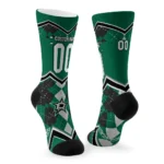Dallas Stars Socks Customized Argyle Pattern Green Best Selling