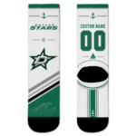 Dallas Stars Socks - Customized Nautical Icons Green White