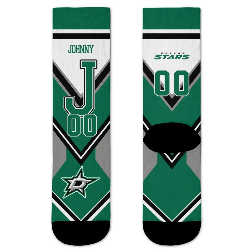 Dallas Stars Socks Personalized Arrow Blocks Green Best Selling Dallas Stars Socks Personalized Arrow Blocks Green Best Selling