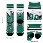 Dallas Stars Socks Personalized Arrow Blocks Green Best Selling