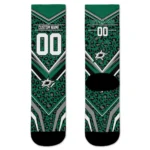 Dallas Stars Socks Personalized Leopard Print Green Black Best Selling