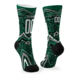 Dallas Stars Socks Personalized Leopard Print Green Black Best Selling
