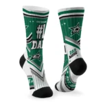 dallas-stars-socks-personalized-pinstripe-chevron-green-white-best-selling.webp