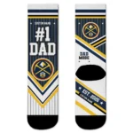 Denver Nuggets Socks - Custom Pinstripe Chevron Blue White