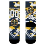 Denver Nuggets Socks Customized Woodland Camo Blue Best Selling