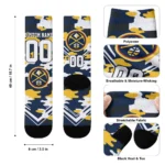 Denver Nuggets Socks Customized Woodland Camo Blue Best Selling