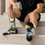 Denver Nuggets Socks Customized Woodland Camo Blue Best Selling