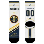 Denver Nuggets Socks - Personalized Nautical Icons Blue White