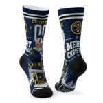 Denver Nuggets Socks Personalized Snowy Scene Blue White Best Selling
