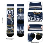 Denver Nuggets Socks Personalized Snowy Scene Blue White Best Selling