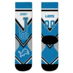 Detroit Lions Socks Customized Arrow Blocks Blue Best Selling