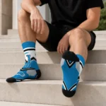 Detroit Lions Socks Customized Arrow Blocks Blue Best Selling
