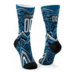 Detroit Lions Socks Customized Leopard Print Blue Black Best Selling