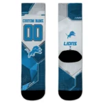 Detroit Lions Socks Personalized Geometric Tech Blue Best Selling
