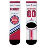 Detroit Pistons Socks - Custom Nautical Icons Red White