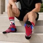 Detroit Pistons Socks Customized Arrow Blocks Red Best Selling