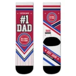 Detroit Pistons Socks - Customized Pinstripe Chevron Red White