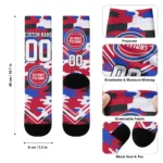 Detroit Pistons Socks Personalized Woodland Camo Red Best Selling