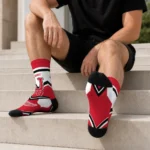Detroit Red Wings Socks Custom Arrow Blocks Red Best Selling