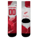 Detroit Red Wings Socks Customized Geometric Tech Red Best Selling