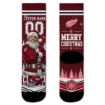Detroit Red Wings Socks Personalized Snowy Scene Red White Best Selling