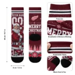 Detroit Red Wings Socks Personalized Snowy Scene Red White Best Selling