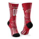 Detroit Red Wings Socks Personalized Star Stripes Red White Best Selling