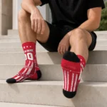 Detroit Red Wings Socks Personalized Star Stripes Red White Best Selling