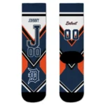 Detroit Tigers Socks Custom Arrow Blocks Navy Best Selling