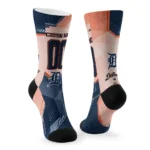 Detroit Tigers Socks Customized Geometric Tech Navy Best Selling