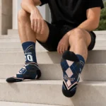 Detroit Tigers Socks Personalized Argyle Pattern Navy Best Selling
