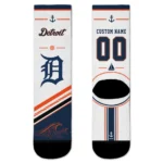 Detroit Tigers Socks - Personalized Nautical Icons Navy White