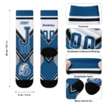 Drake Bulldogs Socks Customized Arrow Blocks Blue Best Selling