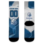 Drake Bulldogs Socks Customized Geometric Tech Blue Best Selling