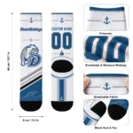 Drake Bulldogs Socks Customized Nautical Icons Blue White Best Selling