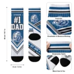 Drake Bulldogs Socks Customized Pinstripe Chevron Blue White Best Selling