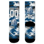 Drake Bulldogs Socks Customized Woodland Camo Blue Best Selling