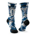 Drake Bulldogs Socks Customized Woodland Camo Blue Best Selling