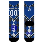 Duke Blue Devils Socks Custom Argyle Pattern Blue Best Selling