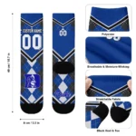 Duke Blue Devils Socks Custom Argyle Pattern Blue Best Selling